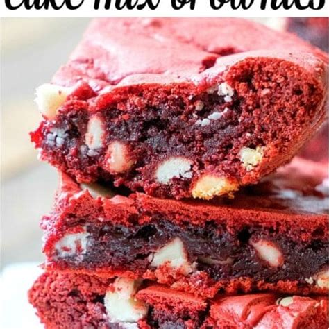 red velvet brownies from cake mix
